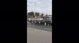 Ukraine: Damaged Russian Tanks Displayed In Kyiv Ahead Of Independence Day
