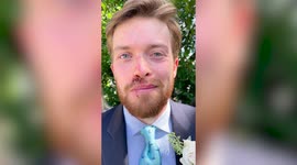 Couple nearly had to cancel their wedding after the groom slit his face open and lost a tooth five days before the big day