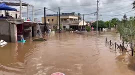 Neighbourhood submerged in floods following weekend storms in northwest Mexico