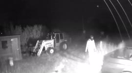 Terrifying CCTV footage captures masked burglars smashing in the windows of a beautiful alpaca farm’s mobile home.