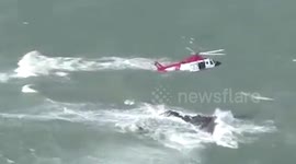 Five stranded fishermen rescued after running aground on rock amid bad weather in Malaysia