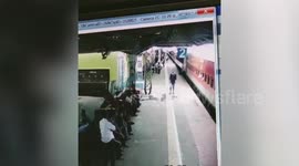 Vigilant cops rescue man who slips while de-boarding in moving train in eastern India