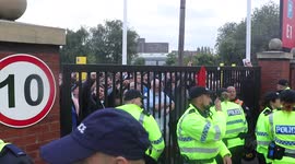 Liverpool Fans Taunt Glazers Out Protest From Old Trafford car Park