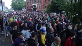 Thousands Of Manchester United Supporters March On Old Trafford Against The Glazers