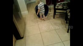 Boy Plays With Bucket
