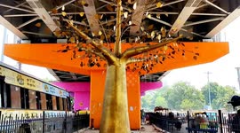 Scrap materials recycled into impressive art installations in northern India