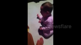 Baby Breaks Mulch