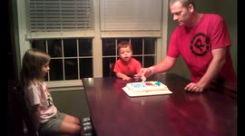 Boy Screams to Happy Birthday