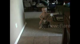Tot Dances to Music