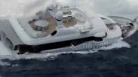 Super yacht sinks in the Mediterranean Sea off the coast of southern Italy