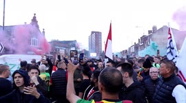 Extended look at 'Glazers Out' protest at Old Trafford as Manchester United defeat Liverpool