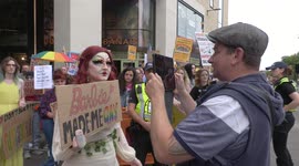 Drag queen storytime for kids in Oxford draws supporters and protesters