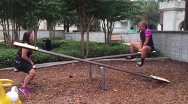 Teen Falls Off See Saw