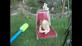 Girl Stuck in Chair