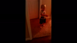 Boy Wears Doll Shoes