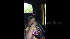 Girl Falls Asleep Eating