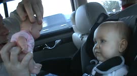 Girl Imitates Doll