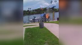 Boat explodes in Florida marina injuring four people
