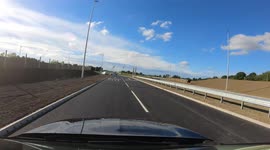 Timelapse drive through new road in Leeds,West Yorkshire