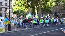 Ukraine Independence Day rally on Whitehall in London on 24 August 2022