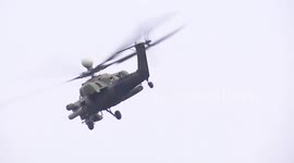 Russia shows off its attack helicopters hitting Ukrainian military targets