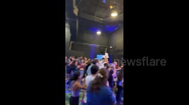 Gun control activist Maxwell Alejandro Frost celebrates primary election victory