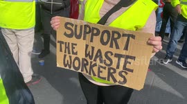 SIX FOOT high piles of rubbish in the streets during second week of the Edinburgh bin strike