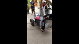 A BTech student made world's biggest 13-feet long electric Chopper bike;  capacity to lift 700 kg,