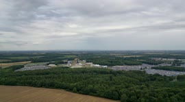 Aerial footage shows grey and rainy start to Leeds Festival 2022
