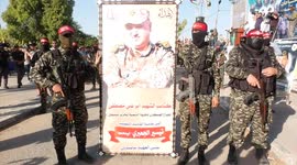 Supporters of Islamic Jihad movement take part in memorial service of Palestinians who were killed by Israeli forces in the West Bank and the latest Israel-Gaza conflict, in Gaza city
