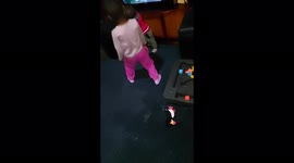 My kids were dancing and enjoying the video they were watching