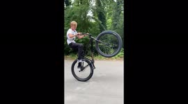 Bike trick that goes south