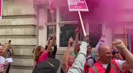 CWU stage rally as Royal Mail and Post Office workers begin their strikes