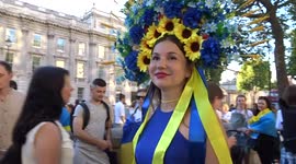 Happy Independence Day Ukraine - Ukraine Independence Day 2022 celebrated on Whitehall in London
