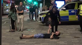 Party time as revellers continue to celebrate the Bank Holiday weekend on Saturday night in Birmingham, England