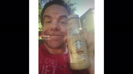 Me sitting outside drinking coffee and enjoying the sun