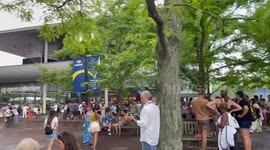 American Tennis Player meets fans at USA Open in New York