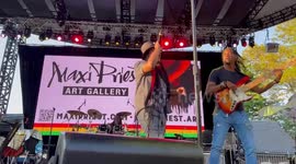 Maxi Priest band performs live at Summer Stage at Central Park Lawn