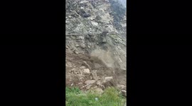 Pakistan floods: Coach washed away by landslide on mountain