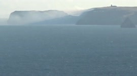 A fire at Glebe cliff, Tintagel in North Cornwall  is still smouldering a day after 2