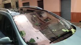 Spain: Large-Sized Hail Strikes La Bisbal D’Empordà In Girona Leaving Significant Damage 3