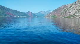 Boka bay im the morning. Beautiful day in Montenegro, Sunshine day...