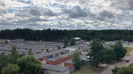 Dogs howl during air raid siren in Slavutych, Ukraine
