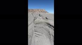 Talented Motocross rider in the dessert