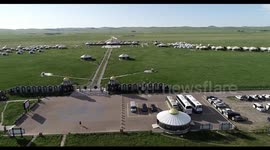 Drone Footage Of Mongolian Khan City, China
