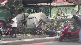 At least 11 killed as truck crashes into bus stop in Indonesia