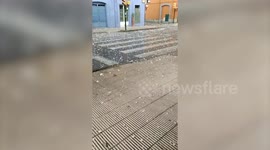 One dead and more than 40 injured as giant hailstones