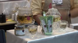 Caffeine lovers enjoy annual coffee and tea trade fair in Thailand