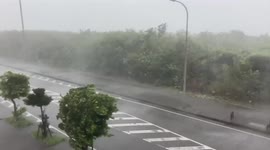 Typhoon Hinnamnor blasts Okinawa’s Southern Islands with strong winds and rain