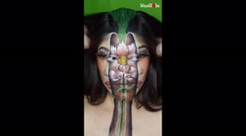 Indian artist creates a mind-bending optical illusion using her flawless makeup skills
